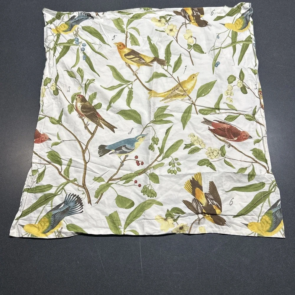 Pottery Barn Spring Sparrow Bird Floral Pillow Cover Sham 26
